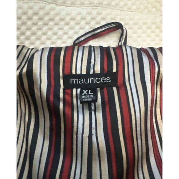 Women’s Maurices CREAM Waffle Short Lined Pea Coat XL Large Buttons Pockets NWOT - Picture 9 of 11